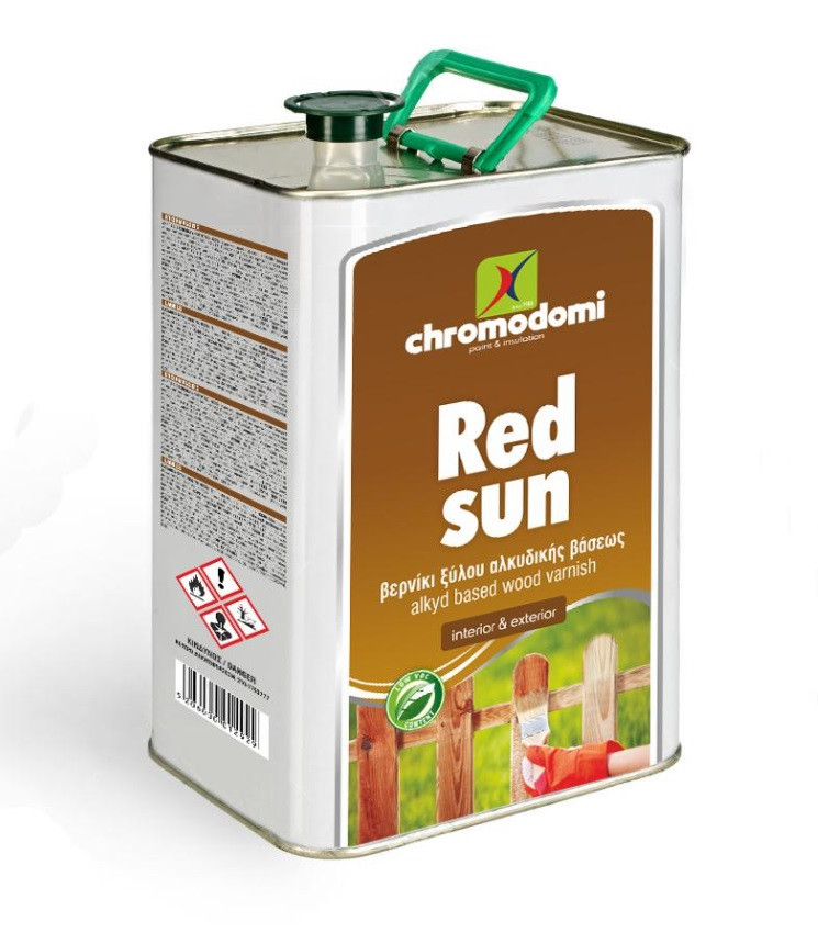 ხის ლაქი, პრიალა RED-SUN No857 0REGON 2,5LT — ლაქი